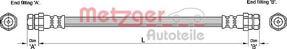 Metzger 4110245 - Brake Hose car-mod.net
