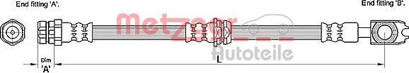 Metzger 4110247 - Brake Hose car-mod.net