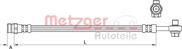 Metzger 4111477 - Brake Hose car-mod.net