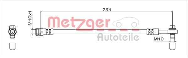 Metzger 4111538 - Brake Hose car-mod.net