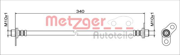 Metzger 4111744 - Brake Hose car-mod.net