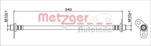 Metzger 4111745 - Brake Hose car-mod.net