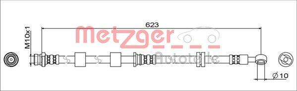 Metzger 4111741 - Brake Hose car-mod.net