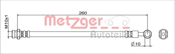 Metzger 4111743 - Brake Hose car-mod.net
