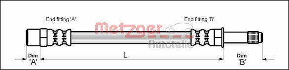Metzger 4111718 - Brake Hose car-mod.net