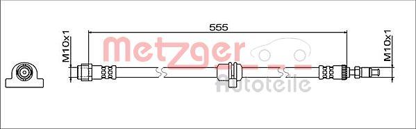 Metzger 4112082 - Brake Hose car-mod.net