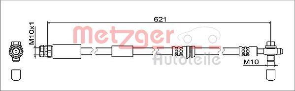 Metzger 4112032 - Brake Hose car-mod.net