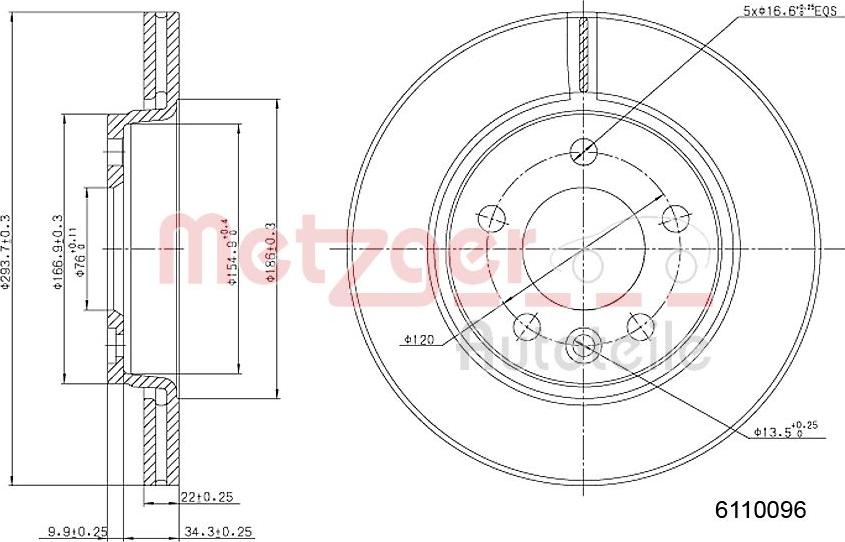 Metzger 6110096 - Brake Disc car-mod.net