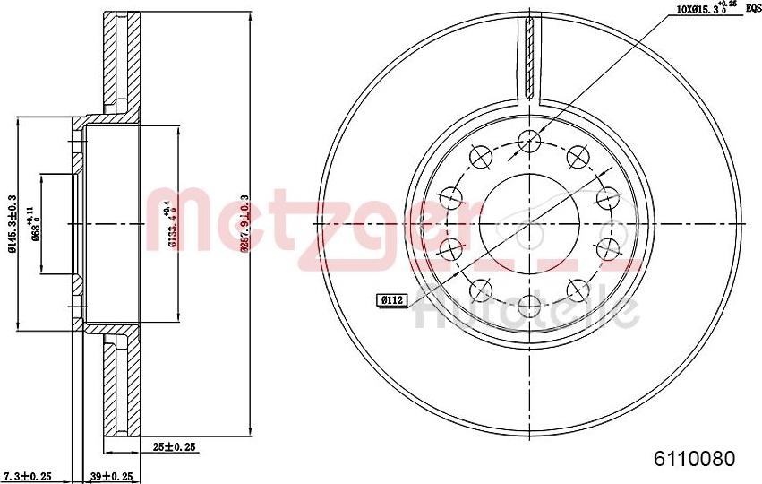 Metzger 6110080 - Brake Disc car-mod.net