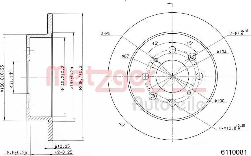 Metzger 6110081 - Brake Disc car-mod.net
