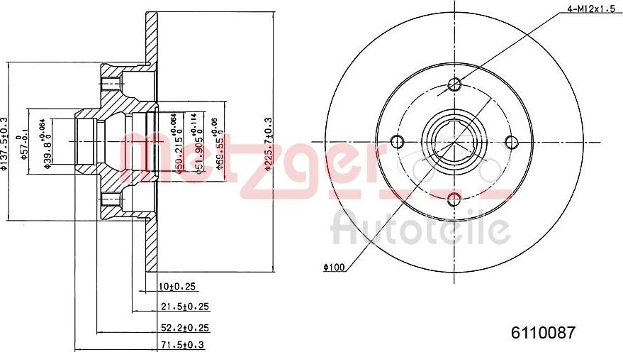 Metzger 6110087 - Brake Disc car-mod.net