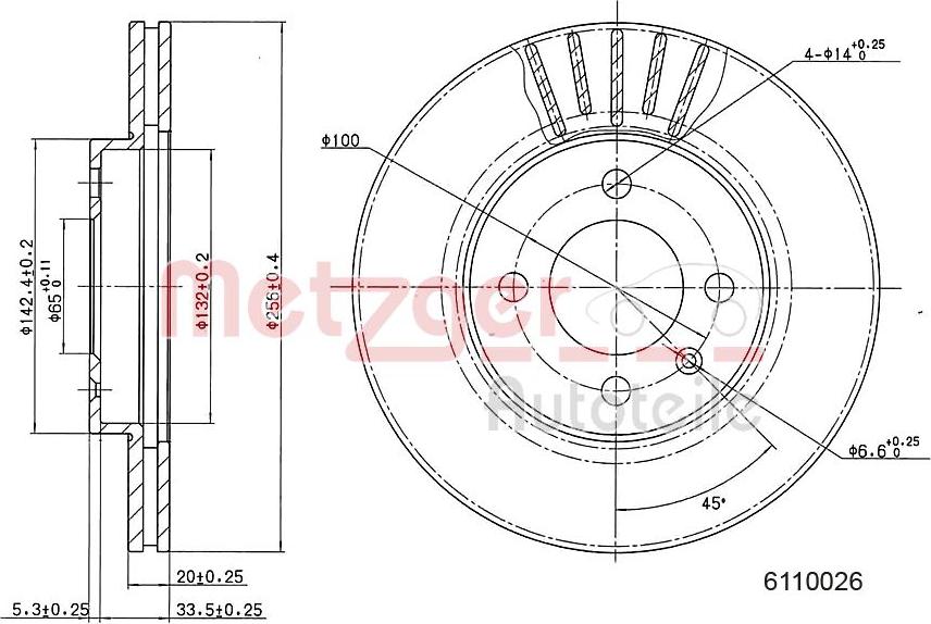 Metzger 6110026 - Brake Disc car-mod.net