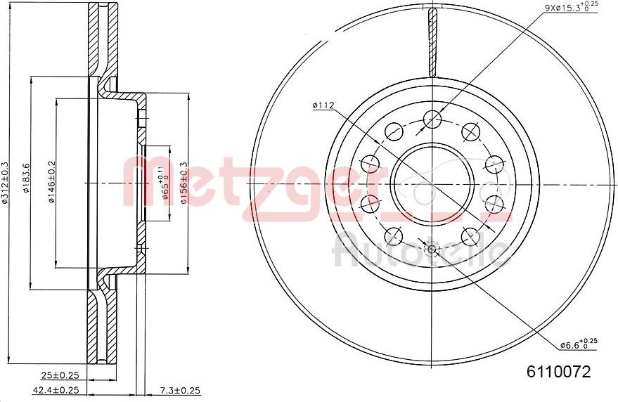 Metzger 6110072 - Brake Disc car-mod.net