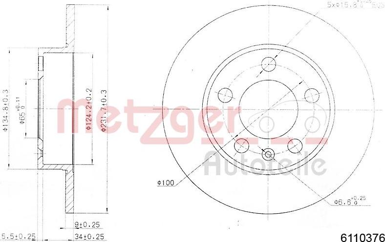 Metzger 6110376 - Brake Disc car-mod.net