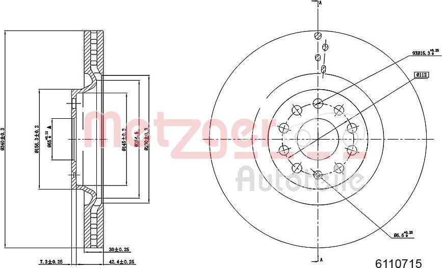 Metzger 6110715 - Brake Disc car-mod.net