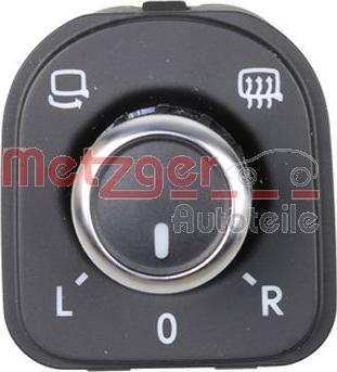 Metzger 0916279 - Switch, mirror adjustment car-mod.net