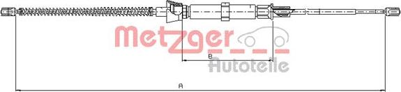 Metzger 10.9032 - Cable, parking brake car-mod.net