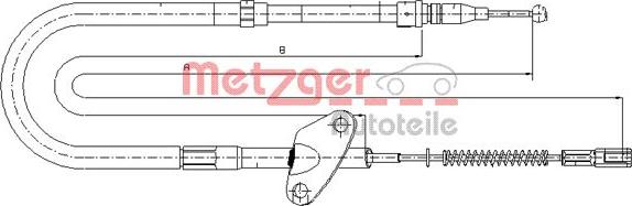 Metzger 10.9872 - Cable, parking brake car-mod.net