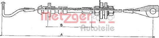 Metzger 10.090 - Accelerator Cable car-mod.net