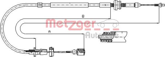 Metzger 10.0861 - Accelerator Cable car-mod.net