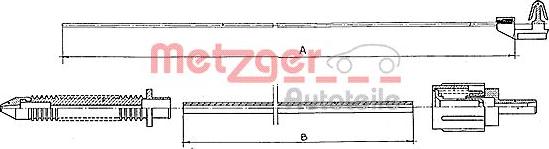 Metzger 10.0381 - Accelerator Cable car-mod.net