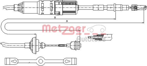Metzger 10.342 - Clutch Cable car-mod.net