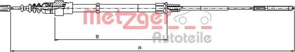 Metzger 10.7491 - Cable, parking brake car-mod.net