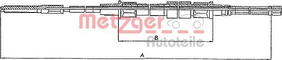Metzger 10.740 - Cable, parking brake car-mod.net