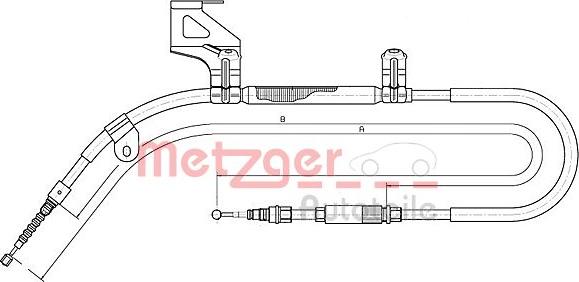 Metzger 10.7482 - Cable, parking brake car-mod.net