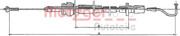 Metzger 11.082 - Accelerator Cable car-mod.net