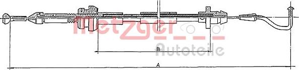 Metzger 11.087 - Accelerator Cable car-mod.net