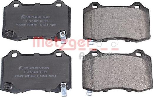 Metzger 1170964 - Brake Pad Set, disc brake car-mod.net