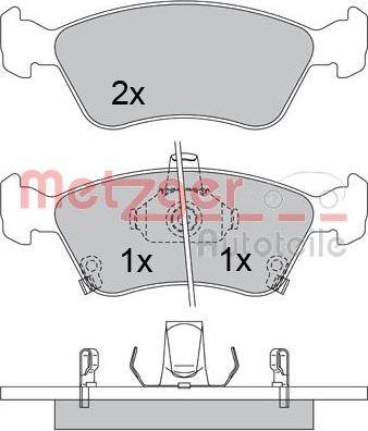 Metzger 1170401 - Brake Pad Set, disc brake car-mod.net