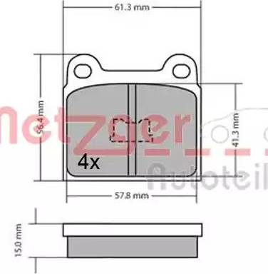 Metzger 1170472 - Brake Pad Set, disc brake car-mod.net