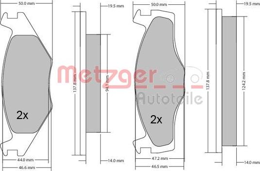 Metzger 1170033 - Brake Pad Set, disc brake car-mod.net