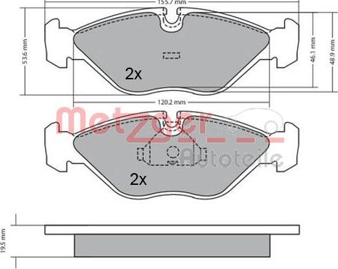 Akebono AN-4397K - Brake Pad Set, disc brake car-mod.net