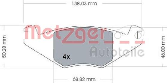 Metzger 1170257 - Brake Pad Set, disc brake car-mod.net