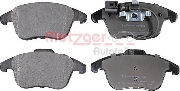 Metzger 1170289 - Brake Pad Set, disc brake car-mod.net