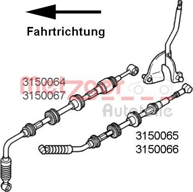 Metzger 3150065 - Cable, tip, manual transmission car-mod.net
