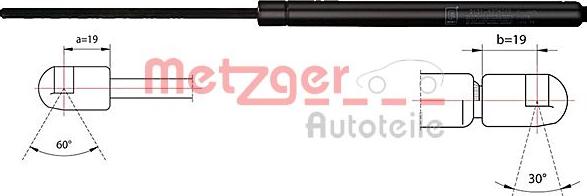Metzger 2110529 - Gas Spring, bonnet car-mod.net