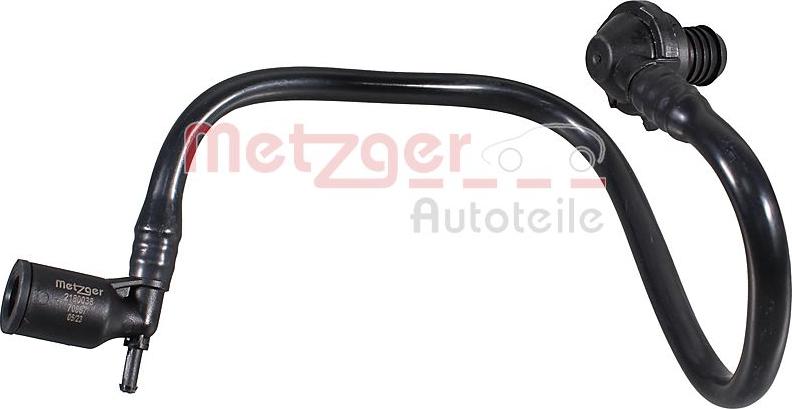 Metzger 2180038 - Vacuum Hose, brake booster car-mod.net