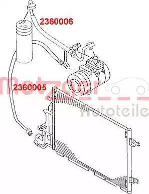 Metzger 2360005 - High Pressure Line, air conditioning car-mod.net