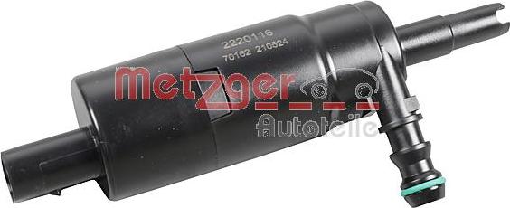 Metzger 2220116 - Water Pump, headlight cleaning car-mod.net