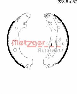 Metzger MG 983 - Drum Brake Shoe Set car-mod.net
