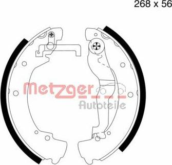 Metzger MG 548 - Drum Brake Shoe Set car-mod.net