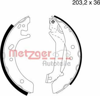 Metzger MG 580 - Drum Brake Shoe Set car-mod.net
