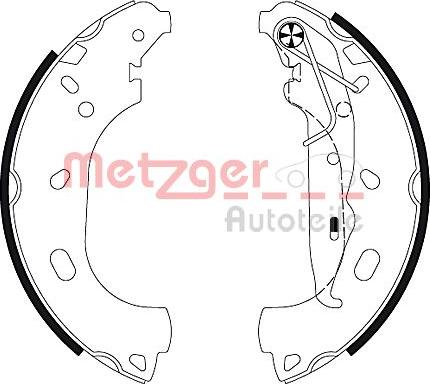 Metzger MG 129 - Drum Brake Shoe Set car-mod.net