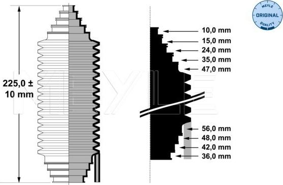 Meyle 99-14 620 0000 - Bellow, steering car-mod.net
