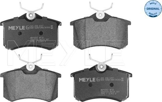 Meyle 025 209 6117 - Brake Pad Set, disc brake car-mod.net