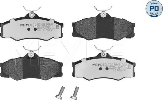 Meyle 025 209 7919/PD - Brake Pad Set, disc brake car-mod.net